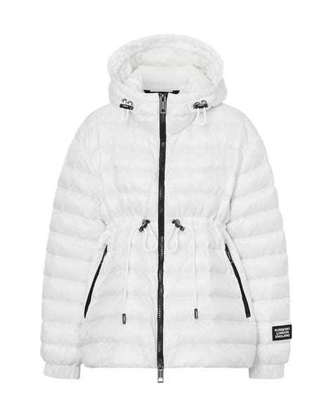 Burberry Women's Staithes Quilted Down Jacket In White